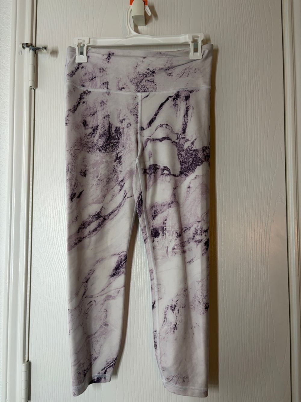 GAP Marble-Print Leggings - White & Purple